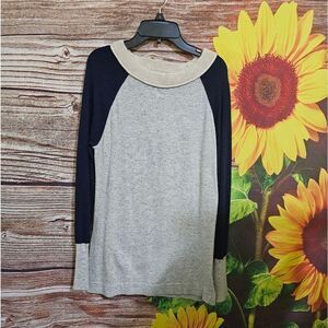 41HawThorn 100% angora shirt men's large gray/blue  pre-owned long sleeve